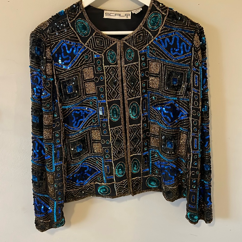 Scala vintage beaded jacket.